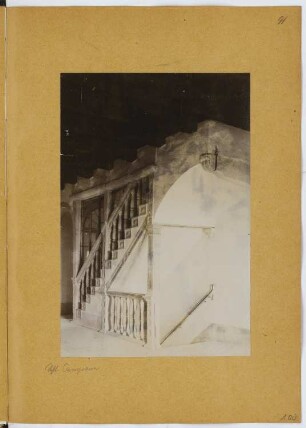 Schloss Campan, Kaltern-Mitterdorf: Treppenhaus (aus: Skizzen- und Fotoalbum 13)