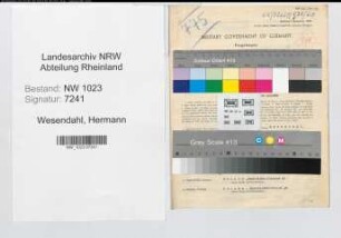 Entnazifizierung Hermann Wesendahl , geb. 25.04.1893 (Schulrat)