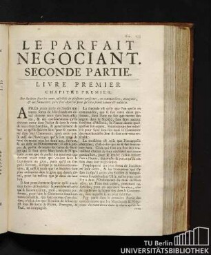 Le Parfait Negociant. Seconde Partie.