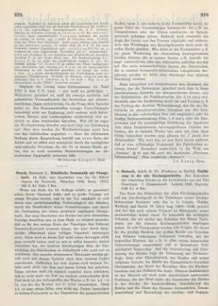 275-276 [Rezension] Strack, Hermann L., Hebräische Grammatik mit Übungsbuch