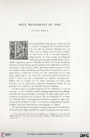 3. Pér. 31.1904: Deux mannequins en bois du XVI siècle