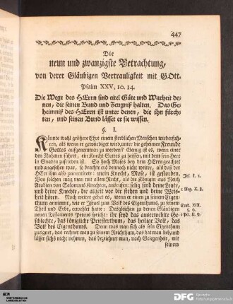 Die neun und zwanzigste Betrachtung [...]