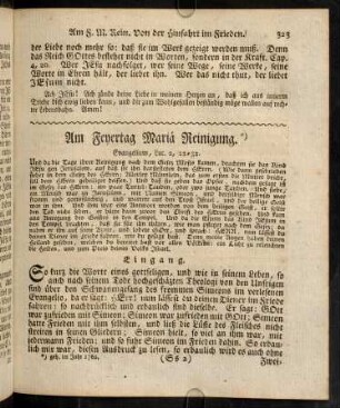 323-330, LXV. Am Feyertag Mariae Reinigung