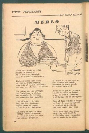 Merlo : Tipos populares