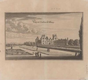 Ansicht von Schloss in Villandry, France, Kupferstich, 1656 : Prosp. du Chasteau de Villeroy. - [Frankfurt] : [Caspar Merian] , [1656]. - 1 Kunstbl. : Kupferstich ; 28 x 17 cm