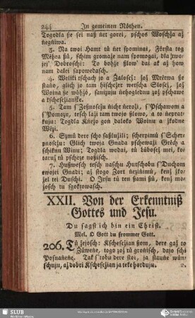 XXII. Von der Erkenntniß Gottes und Jesu