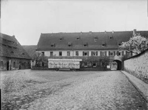 Dresden, Friedrichstadt, Friedrichstraße 62. Ostra Vorwerk, Hof. Blick auf die Einfahrt von Norden