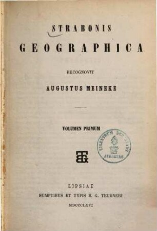 Strabonis Geographica, 1