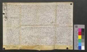 Christoph Müller, Hafner zu Freiburg, wird seinem Schwager Gregorius Müller, Schuhmacher zu Freiburg, 100 Gulden, verzinslich mit 5 Gulden, schuldig.