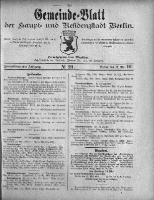 1911,21: No. 21, 21. Mai 1911