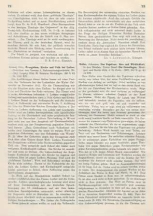 72-73 [Rezension] Haller, Johannes, Das Papsttum