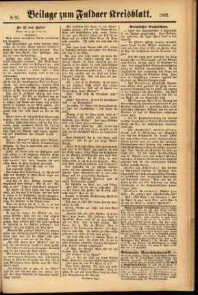 Zweite Ausgabe vom Samstag, den 19. August 1893.