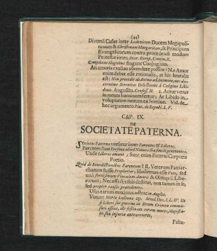 Cap. IX. De Societate Paterna.