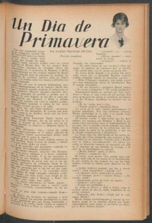 Un día de primavera : (Novela completa)