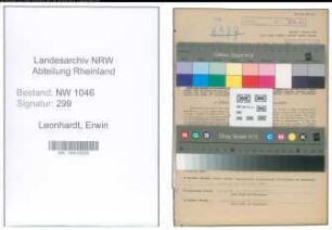 Entnazifizierung Erwin Leonhardt , geb. 11.06.1918 (Stadtarbeiter)