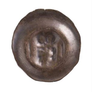 Münze, Hohlpfennig, 2. Hälfte 13. Jh.