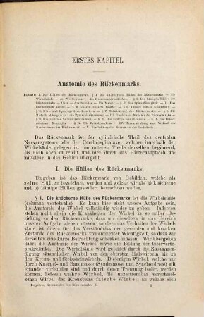 Klinik der Rückenmarks-Krankheiten, 1