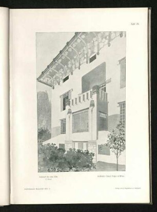 Tafel 16: Entwurf für eine Villa