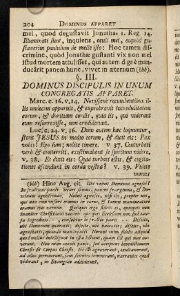 204-242, §. III. Dominus Discipulis In Unum Congregatis Apparet.