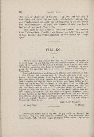 Tillæg.
