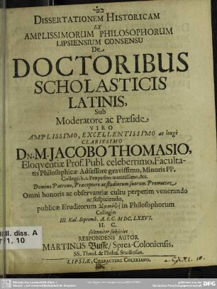 De doctoribus scholasticis latinis