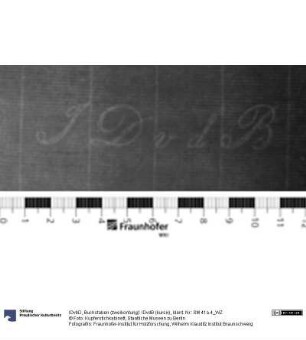 Buchstaben (zweikonturig): IDvdB (kursiv)