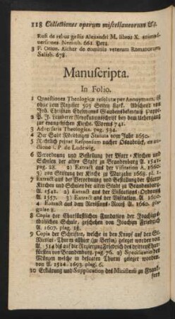 Manuscripta.