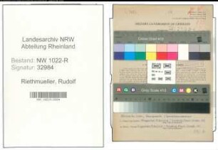 Entnazifizierung Rudolf Riethmueller , geb. 21.09.1905 (Buchdrucker)