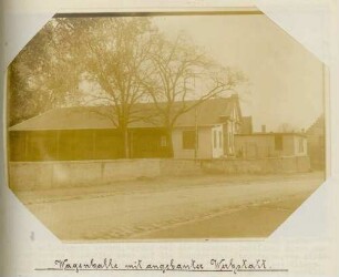 Foto einer Wagenhalle mit angebauter Werkstatt