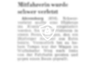 Mitfahrerin wurde schwer verletzt