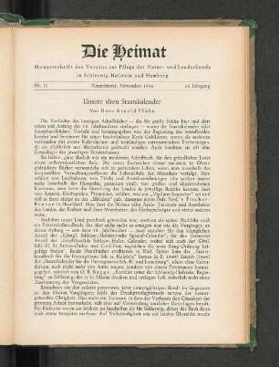 Nr. 11 Neumünster, November 1956 63. Jahrgang