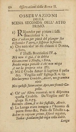 Osservazioni Della Scena Seconda Dell' Atto Primo