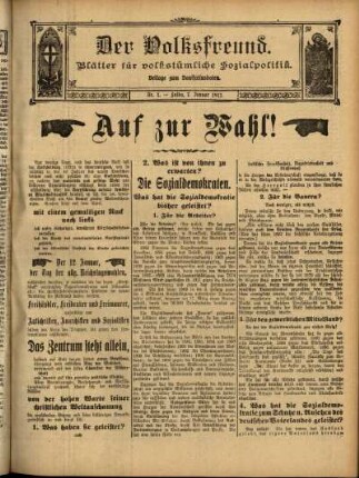 Ausgabe vom Sonntag, den 07. Januar 1912.
