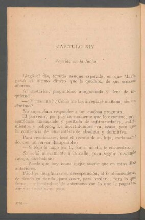 Capítulo XIV - Vencida en la lucha