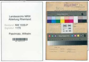 Entnazifizierung Wilhelm Paechnatz , geb. 09.02.1888 (Finanzbeamter)