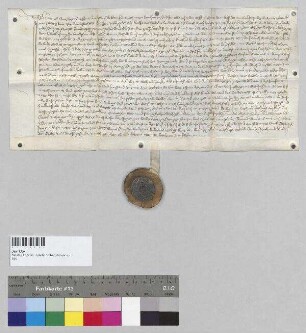 Johann der Schmelher, Bürger zu Landshut, verkauft an Ulrich den Flewger zu Piflas ein Tagwerk Wiese zu Piflas auf dem Aichpühl, das Lehen ist von Ludwig dem Hütel, Bürger zu Landshut, und unbeschadet der Gült, die an das Kloster Seligenthal geht. S: Ludwig der Hütel, Bürger zu Landshut