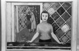 Freiburg: Ausstellung Stadthalle, Gemälde von Rudolf Riester, Im Wollladen