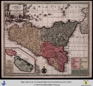 Mappa geographica totius Insulae et Regnae Siciliae.