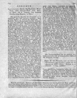 Lafontaine's Fabeln. Neu bearbeitet. Erster Theil. 196 S. Zweyter Theil. 168 S. Dritter Theil. 238 S. Leipzig, bey Gerhard Fleischer dem Jüngern.