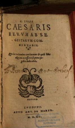 C. Ivlii Caesaris Rervm Ab Se Gestarvm Commentarii