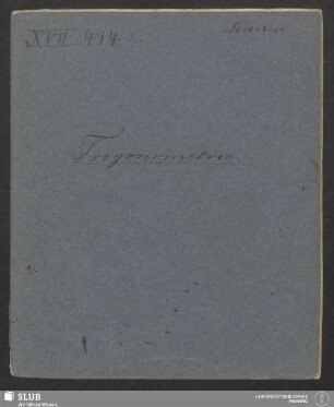 Trigonometrie - XVII 414 8. (8)