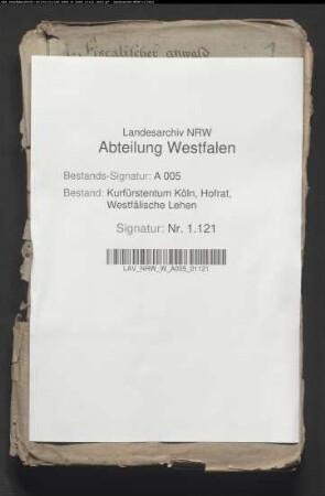 Rechtsstreit lehnsfiskalischer Anwalt gegen von Glaen und von Vaersen wegen des lehnrührigen Hofes zu Hewingsen