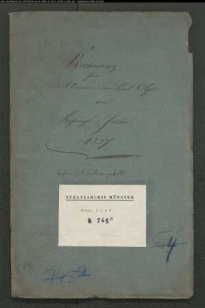 Rechnung für den Armenfonds zu Olpe Bd.17