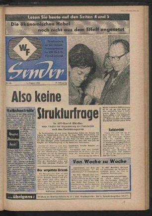Betriebszeitung 'WF-Sender', Nr.30/1963 (1. August 1963)