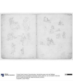 Figurenstudien. Nachzeichnungen nach der Staffage niederländischer Gemälde der Dresdener Galerie