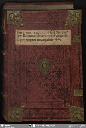 Incipit liber venerabilis fratris Simonis de Cassia ordinis fratrum heremitaru[m] sancti Augustini super totu[m] corpus euangelio[rum] ...