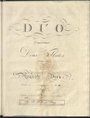 Duo concertant pour 2 flutes : œuvre 5 - no. 1 [handschriftlich geändert in:] 3