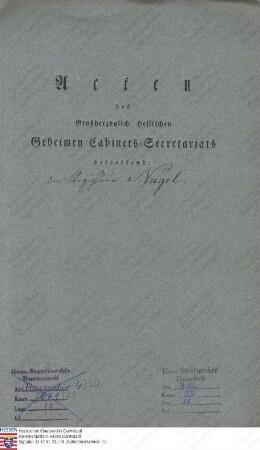 Nagel, (N.N.), Schauspieler und Regisseur in Darmstadt