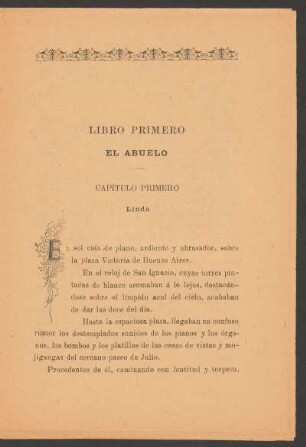 Libro primero - El Abuelo - Capítulo primero : Linda