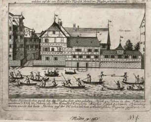 Fischerstechen auf der Pegnitz in Nürnberg zu Pfingsten 1704 bei der Ankunft Kaiser Josephs I.